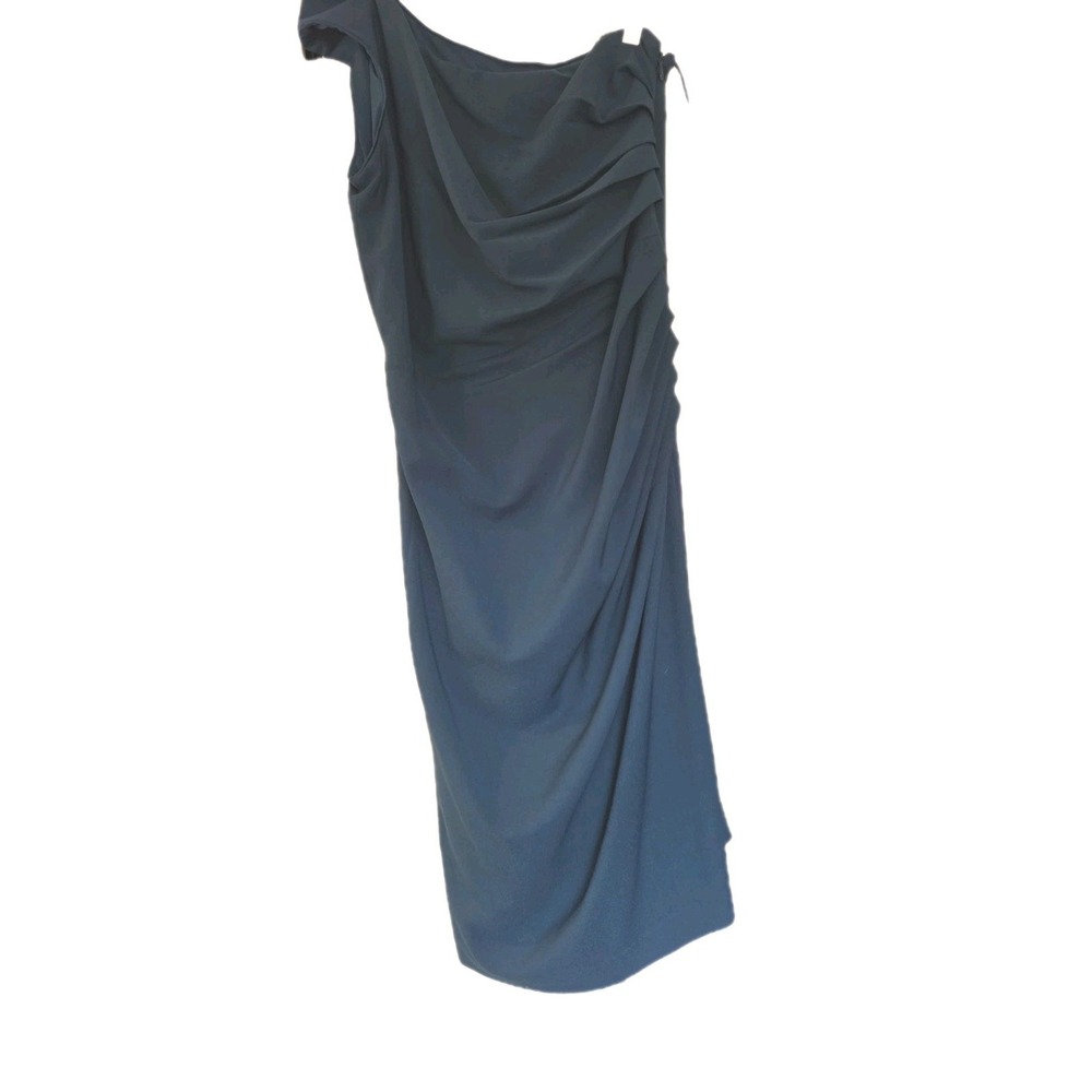 Dress The Population  One-Shoulder Midi Dress Dark Blue Green  SIZE XL